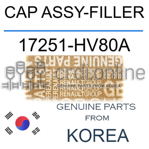 CAP ASSY-FILLER [ORIGINAL] 17251-HV80A 17251HV80A 17251 HV80A