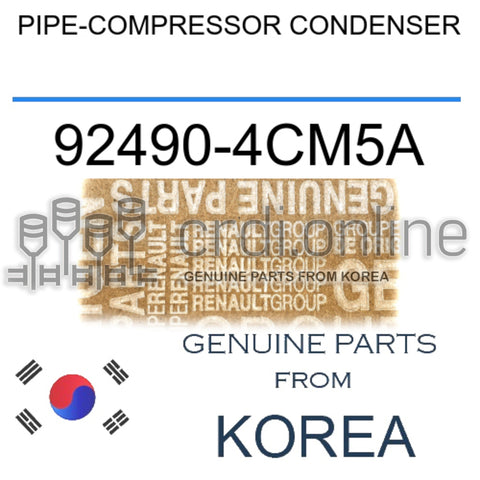 PIPE-COMPRESSOR CONDENSER [ORIGINAL] 92490-4CM5A 924904CM5A 92490 4CM5A