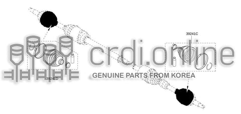 REPAIR KIT-DUST BOOTOUTER LH 39241-7979R 392417979R 39241 7979R