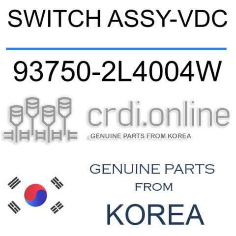 SWITCH ASSY-VDC [ORIGINAL] 93750-2L4004W 937502L4004W 93750 2L4004W