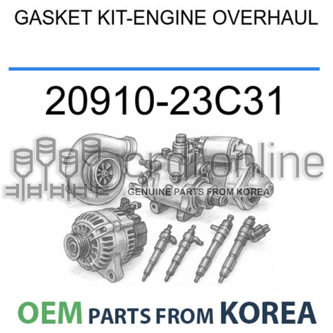 [OEM] GASKET KIT-ENGINE OVERHAUL 20910-23C31 2091023C31 20910 23C31