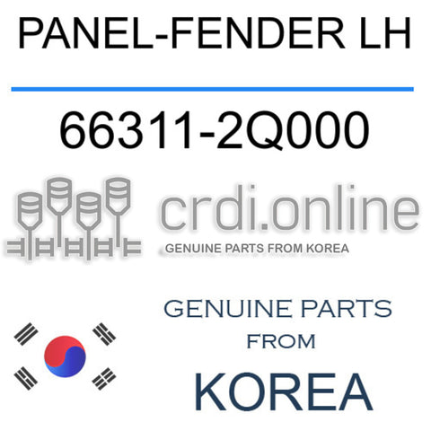 PANEL-FENDER LH [ORIGINAL] 66311-2Q000 663112Q000 66311 2Q000
