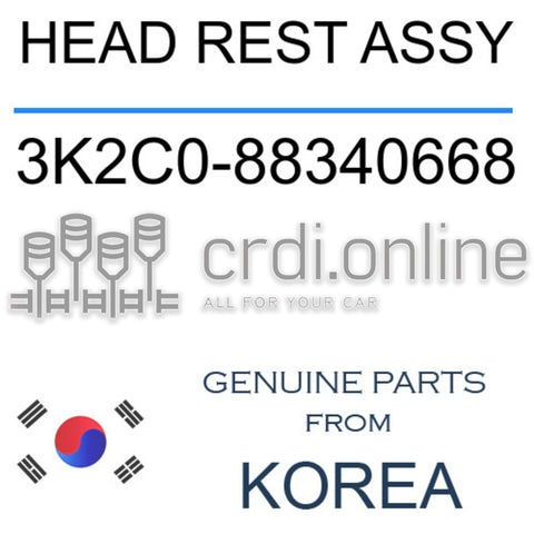 HEAD REST ASSY [ORIGINAL] 3K2C0-88340668 3K2C088340668 3K2C0 88340668