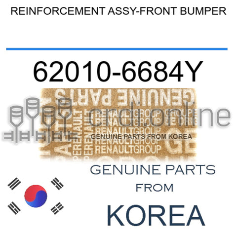 REINFORCEMENT ASSY-FRONT BUMPER [ORIGINAL] 62010-6684Y 620106684Y 62010 6684Y