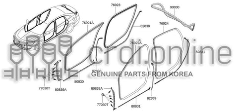 WELT-BODY SIDEFRONT LH 80833-2260R 808332260R 80833 2260R
