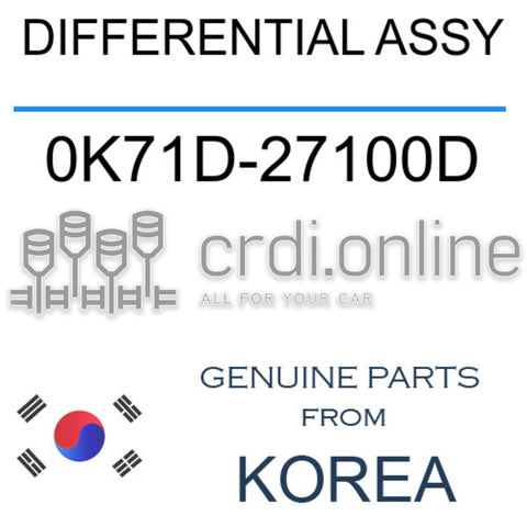 DIFFERENTIAL ASSY [ORIGINAL] 0K71D-27100D 0K71D27100D 0K71D 27100D