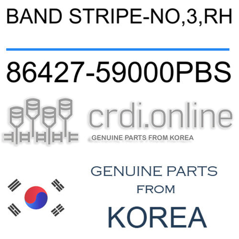 BAND STRIPE-NO,3,RH [ORIGINAL] 86427-59000PBS 8642759000PBS 86427 59000PBS