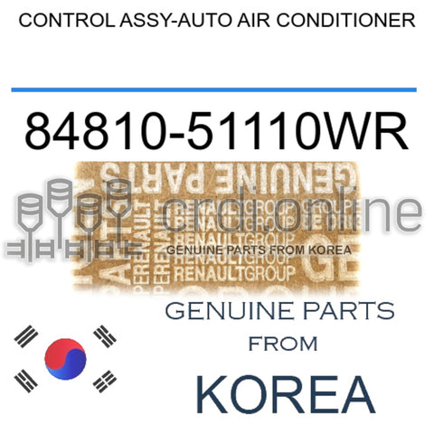CONTROL ASSY-AUTO AIR CONDITIONER [ORIGINAL] 84810-51110WR 8481051110WR 84810 51110WR