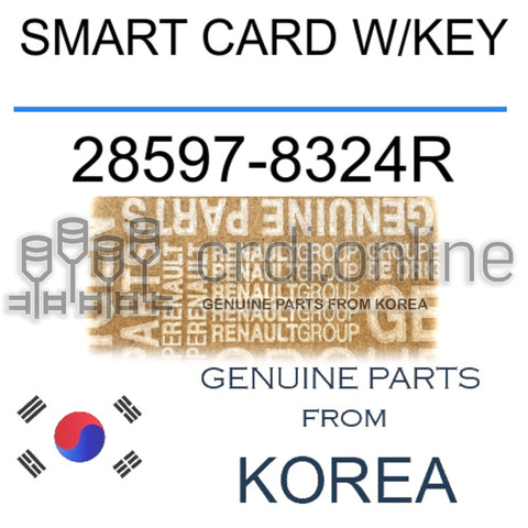 SMART CARD W/KEY [ORIGINAL] 28597-8324R 285978324R 28597 8324R