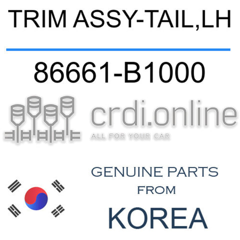 TRIM ASSY-TAIL,LH 86661-B1000 86661B1000 86661 B1000