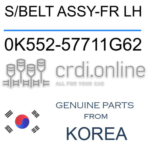 S/BELT ASSY-FR LH [ORIGINAL] 0K552-57711G62 0K55257711G62 0K552 57711G62
