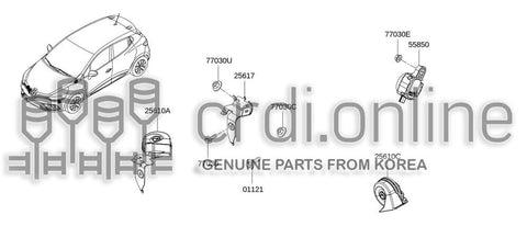HORN-HIGH 25610-8854R 256108854R 25610 8854R