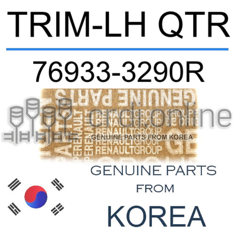 TRIM-LH QTR [ORIGINAL] 76933-3290R 769333290R 76933 3290R