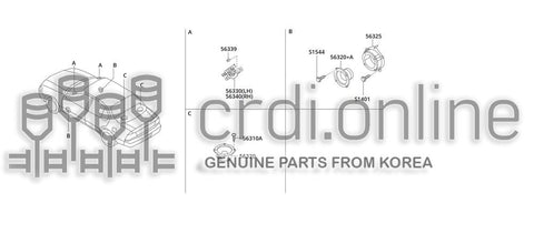 SPEAKER ASSY-FRONT SIDERH 56340-51100 5634051100 56340 51100