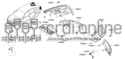 REFLECTOR ASSY-REFLEXRH 26560-9075R 265609075R 26560 9075R