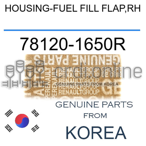 HOUSING-FUEL FILL FLAP,RH [ORIGINAL] 78120-1650R 781201650R 78120 1650R