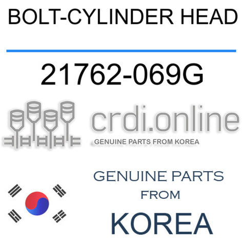 BOLT-CYLINDER HEAD 21762-069G 21762069G 21762 069G