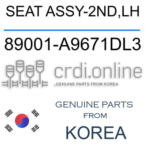 SEAT ASSY-2ND,LH [ORIGINAL] 89001-A9671DL3 89001A9671DL3 89001 A9671DL3