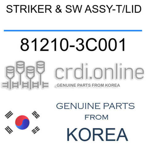 STRIKER & SW ASSY-T/LID [ORIGINAL] 81210-3C001 812103C001 81210 3C001