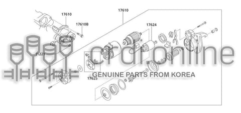 MOTOR ASSY-STARTER 17610-52010 1761052010 17610 52010