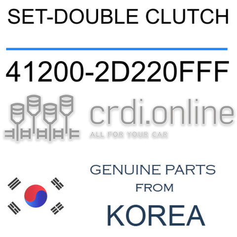 SET-DOUBLE CLUTCH 41200-2D220FFF 412002D220FFF 41200 2D220FFF