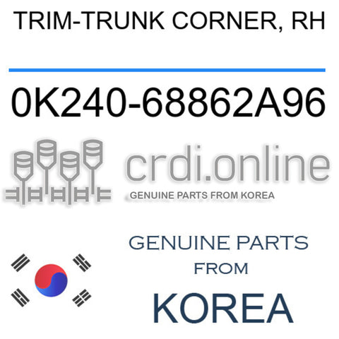 TRIM-TRUNK CORNER, RH [ORIGINAL] 0K240-68862A96 0K24068862A96 0K240 68862A96