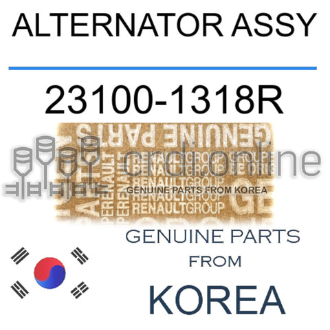 ALTERNATOR ASSY [ORIGINAL] 23100-1318R 231001318R 23100 1318R