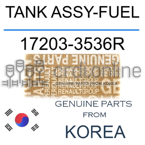 TANK ASSY-FUEL [ORIGINAL] 17203-3536R 172033536R 17203 3536R
