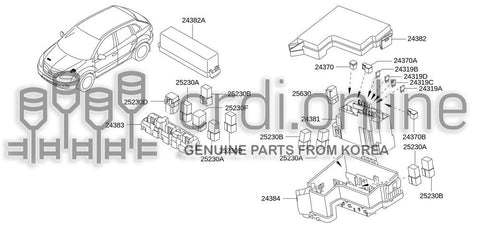 COVER-FUSIBLE LINKHOLDER 24312-4187R 243124187R 24312 4187R