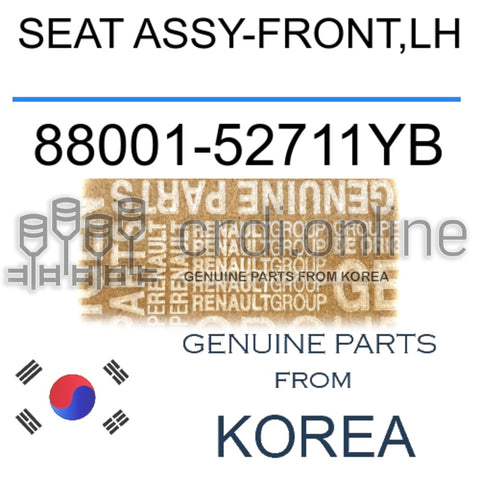 SEAT ASSY-FRONT,LH [ORIGINAL] 88001-52711YB 8800152711YB 88001 52711YB