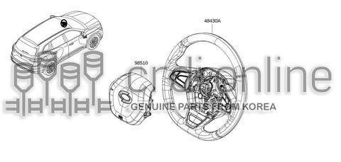 MODULE ASSY-AIR BAGDRIVER 98570-0889R 985700889R 98570 0889R