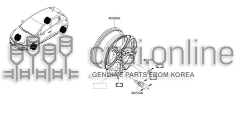 ORNAMENT ASSY-DISC WHEEL 40315-0709R 403150709R 40315 0709R