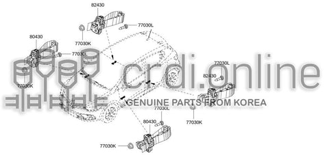 CHECK LINK ASSY-FRONT DOOR 80430-9860R 804309860R 80430 9860R