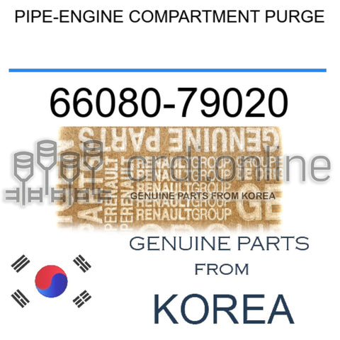 PIPE-ENGINE COMPARTMENT PURGE [ORIGINAL] 66080-79020 6608079020 66080 79020
