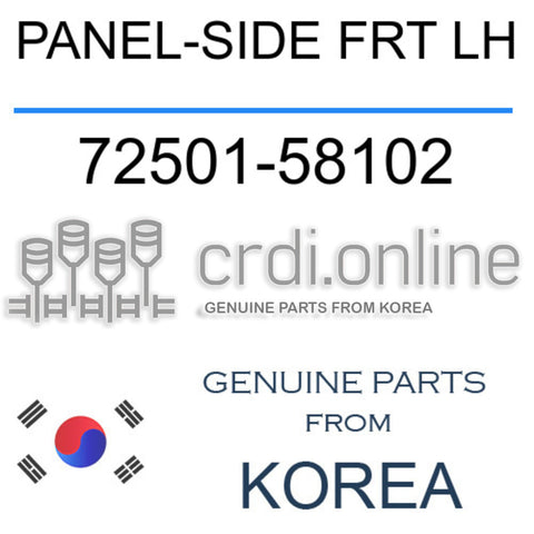 PANEL-SIDE FRT LH [ORIGINAL] 72501-58102 7250158102 72501 58102