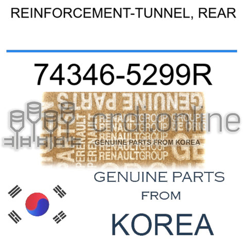 REINFORCEMENT-TUNNEL, REAR [ORIGINAL] 74346-5299R 743465299R 74346 5299R