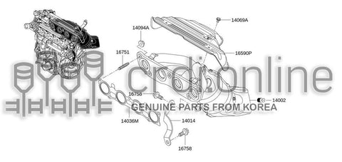 COVER ASSY-EXHAUST MANIFOLD 16590-JD00A 16590JD00A 16590 JD00A
