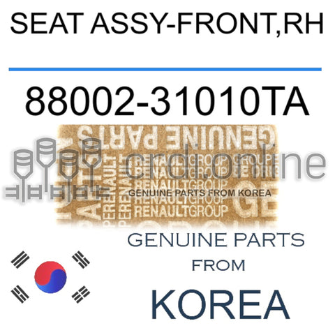 SEAT ASSY-FRONT,RH [ORIGINAL] 88002-31010TA 8800231010TA 88002 31010TA