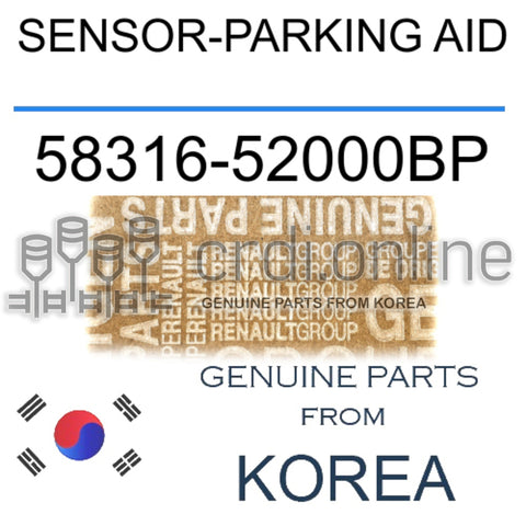 SENSOR-PARKING AID [ORIGINAL] 58316-52000BP 5831652000BP 58316 52000BP