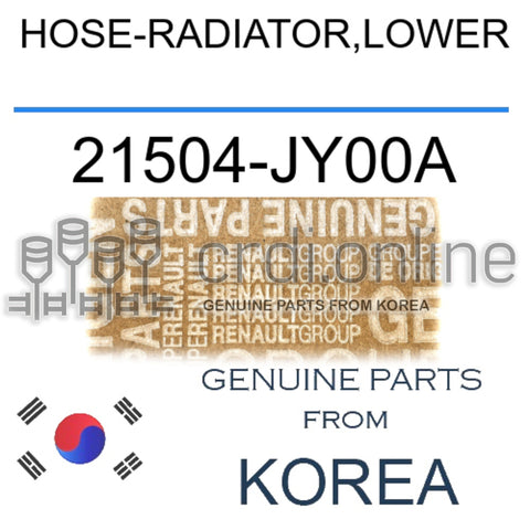 HOSE-RADIATOR,LOWER [ORIGINAL] 21504-JY00A 21504JY00A 21504 JY00A