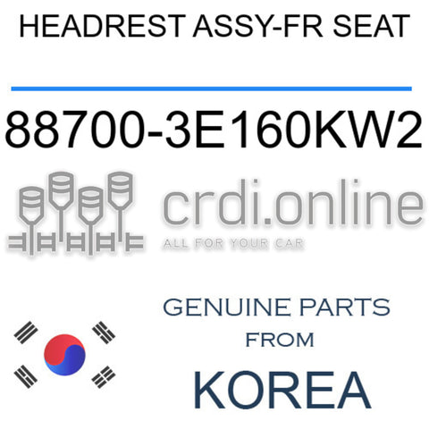HEADREST ASSY-FR SEAT [ORIGINAL] 88700-3E160KW2 887003E160KW2 88700 3E160KW2