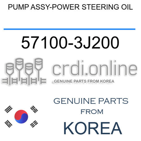 PUMP ASSY-POWER STEERING OIL [ORIGINAL] 57100-3J200 571003J200 57100 3J200
