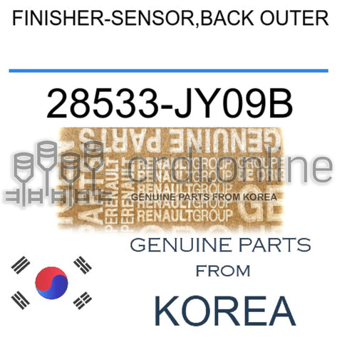 FINISHER-SENSOR,BACK OUTER [ORIGINAL] 28533-JY09B 28533JY09B 28533 JY09B