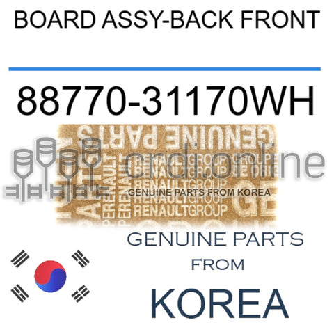 BOARD ASSY-BACK FRONT [ORIGINAL] 88770-31170WH 8877031170WH 88770 31170WH