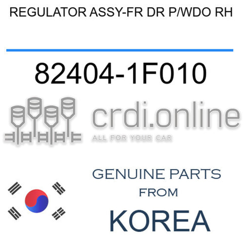 REGULATOR ASSY-FR DR P/WDO RH [ORIGINAL] 82404-1F010 824041F010 82404 1F010