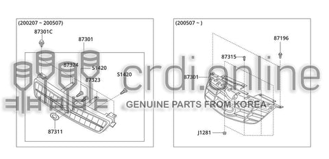 GRILLE ASSY-RADIATOR 87310-31700BR 8731031700BR 87310 31700BR