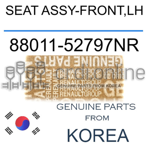 SEAT ASSY-FRONT,LH [ORIGINAL] 88011-52797NR 8801152797NR 88011 52797NR