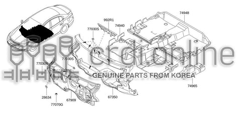 INSULATOR-REAR FLOOR 74948-0007R 749480007R 74948 0007R