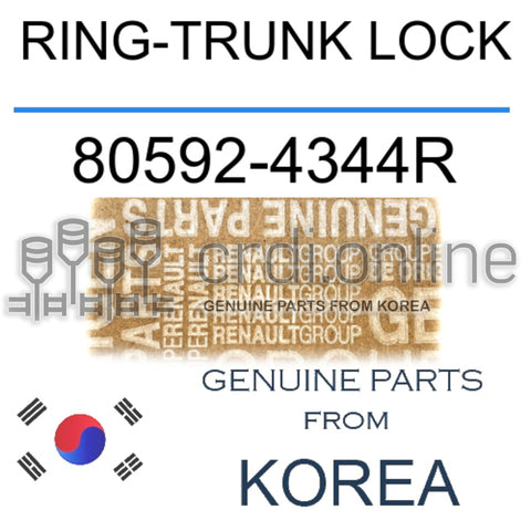 RING-TRUNK LOCK [ORIGINAL] 80592-4344R 805924344R 80592 4344R