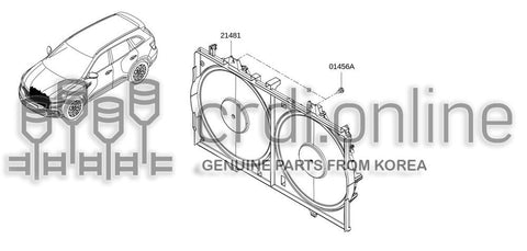 SHROUD ASSY-W/MOTOR FAN 21481-5HA0A 214815HA0A 21481 5HA0A